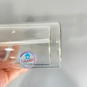 20oz Glass Can Mug with Bamboo lid - Grams' Glitter House