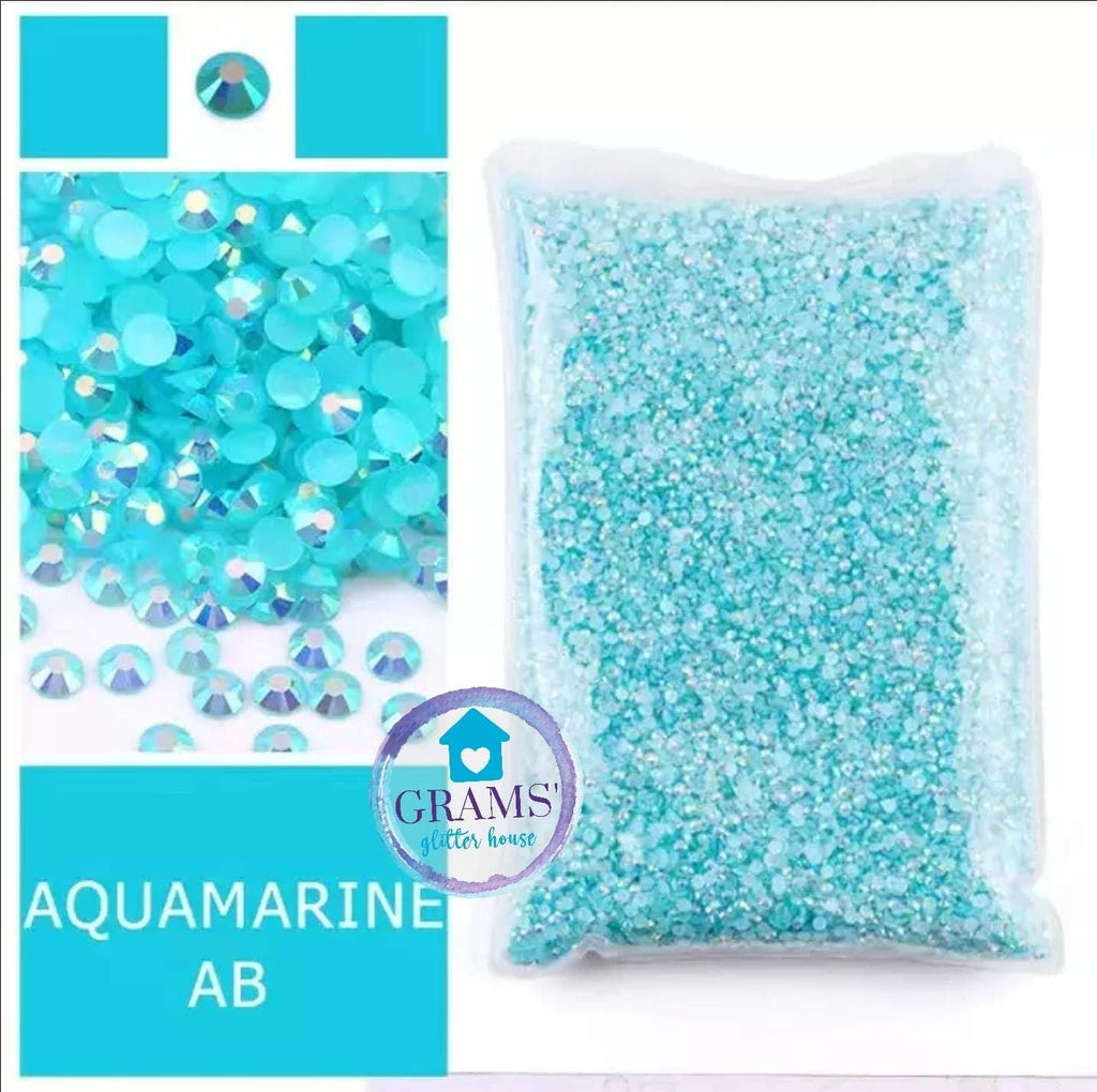 3mm Grams' Glitter House Aquamarine Jelly Rhinestones - PRE-ORDER Rhinestones