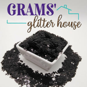 Black 15 grams Grams' Glitter House Awareness Ribbons Polyester Glitter