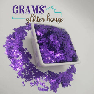 Purple 15 grams Grams' Glitter House Awareness Ribbons Polyester Glitter