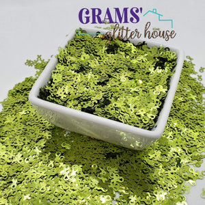 Lime Green 15 grams Grams' Glitter House Awareness Ribbons Polyester Glitter