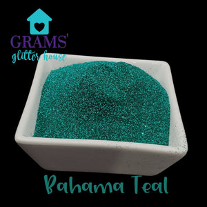 Grams' Glitter House Bahama Teal Polyester Glitter