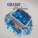 Blue 15 grams Grams' Glitter House Blue Awareness Ribbons Polyester Glitter