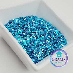 Grams' Glitter House Blue Diamonds Polyester Glitter