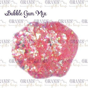 2 oz Grams' Glitter House Bubble Gum Mix Polyester Glitter