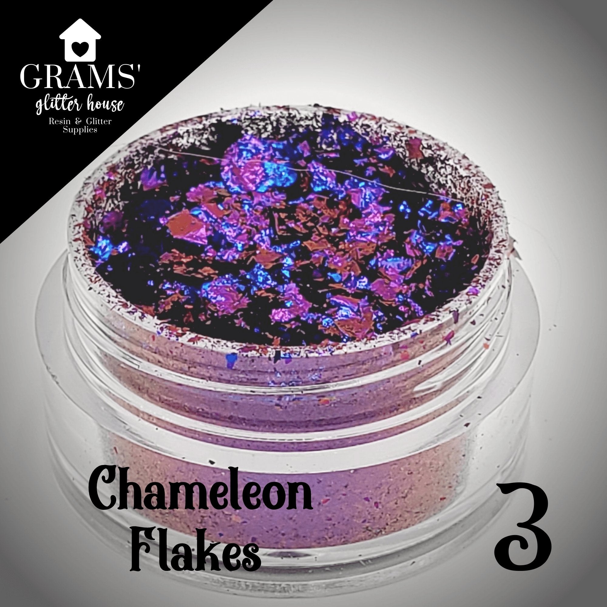 Grams' Glitter House Chameleon Flake 3 | Mold Flakes Chameleon Flakes