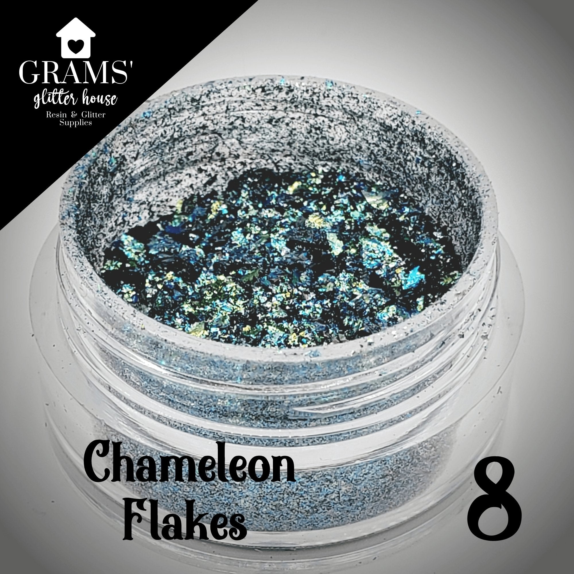 Grams' Glitter House Chameleon Flake 8 | Mold Flakes Chameleon Flakes