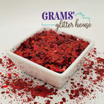 2oz Grams' Glitter House Cherry Red Mix | Holographic | Mix Polyester Glitter
