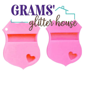 Grams' Glitter House Fallen Police Keychain Mold Silicone Mold