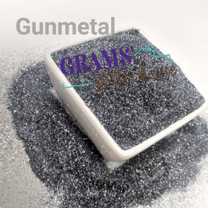 2 oz Grams' Glitter House Gunmetal Polyester Glitter