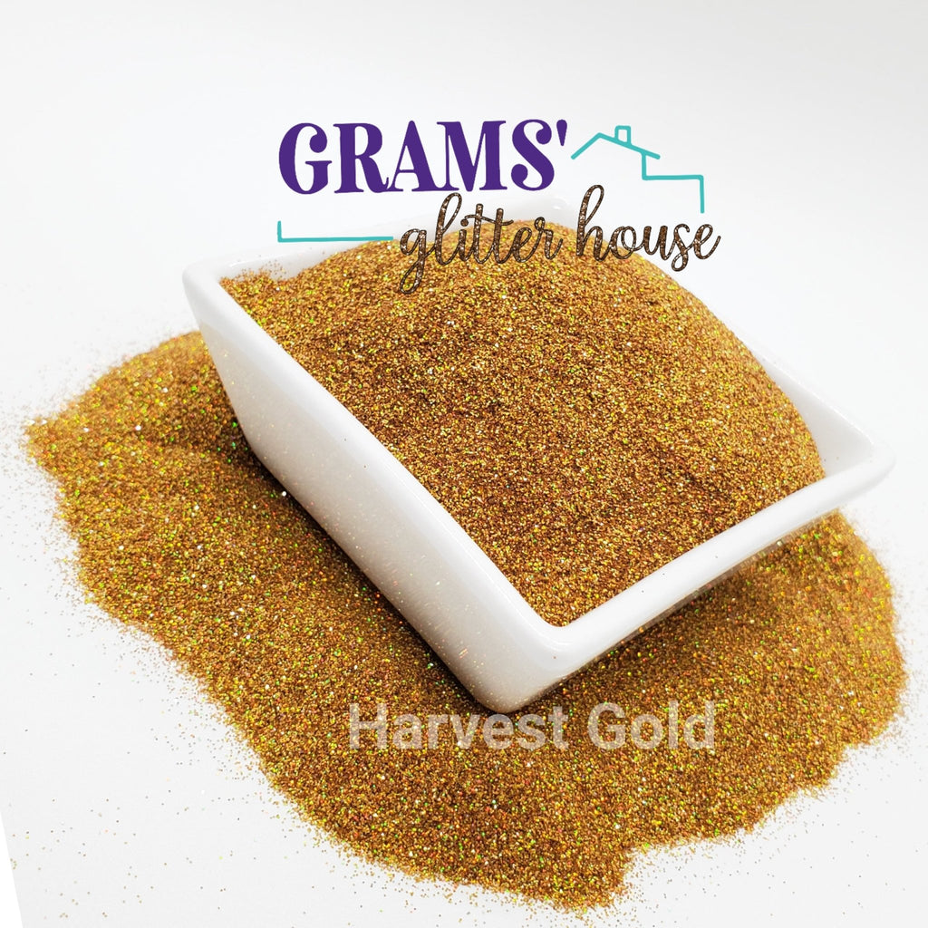 2oz Grams' Glitter House Harvest Gold | Holographic | Fine Glitter Polyester Glitter