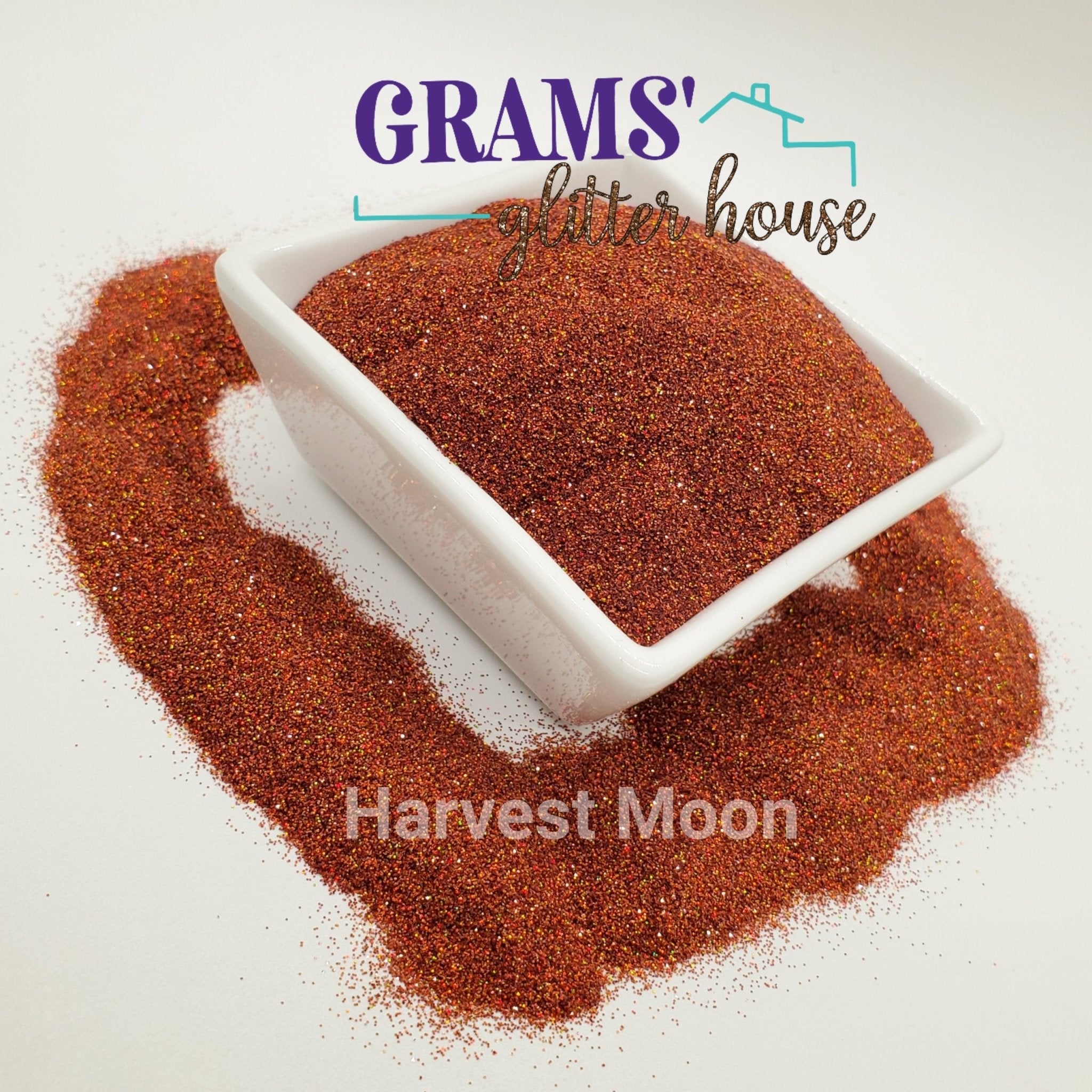 2oz Grams' Glitter House Harvest Moon Orange Polyester Glitter