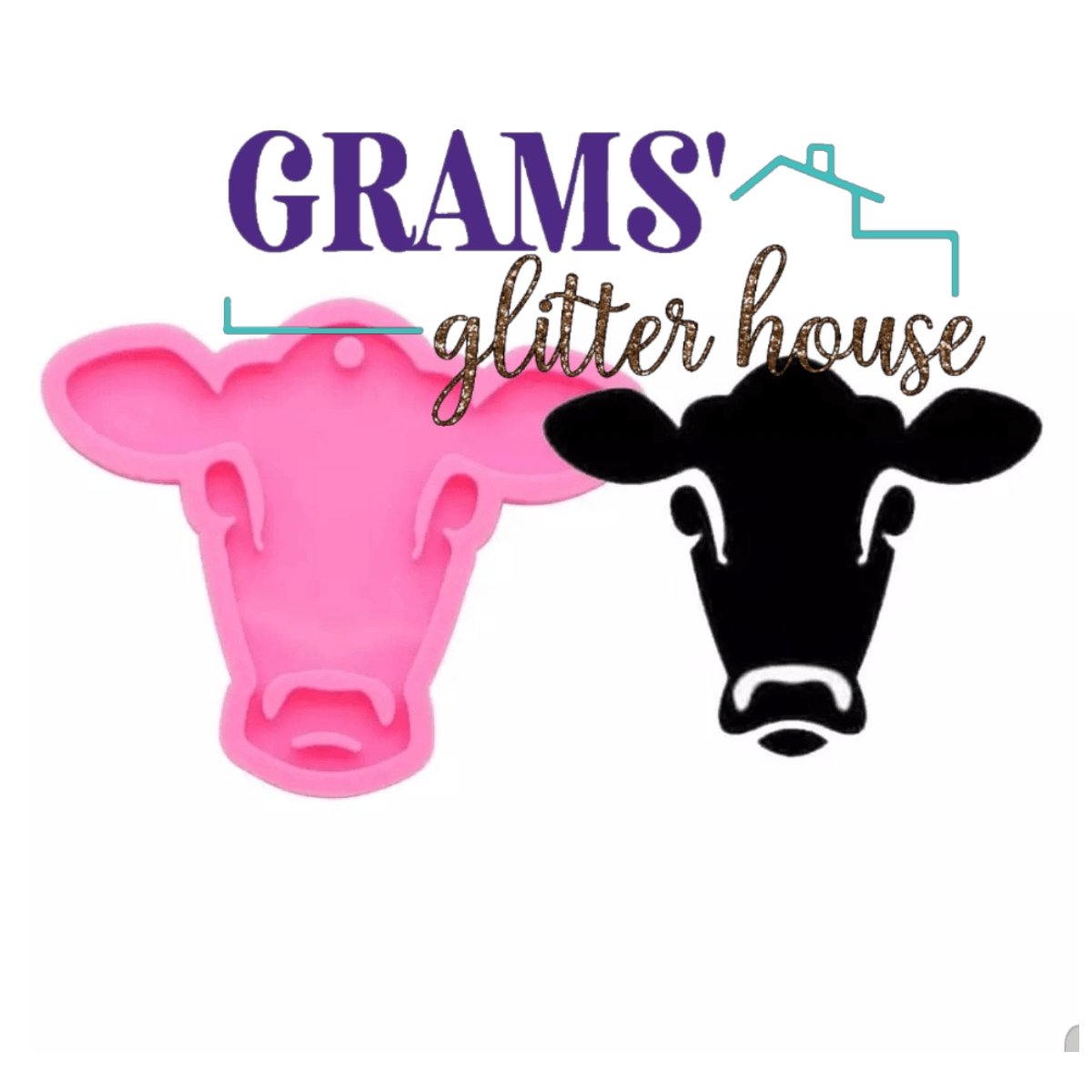 Heifer Keychain Mold - Grams' Glitter House
