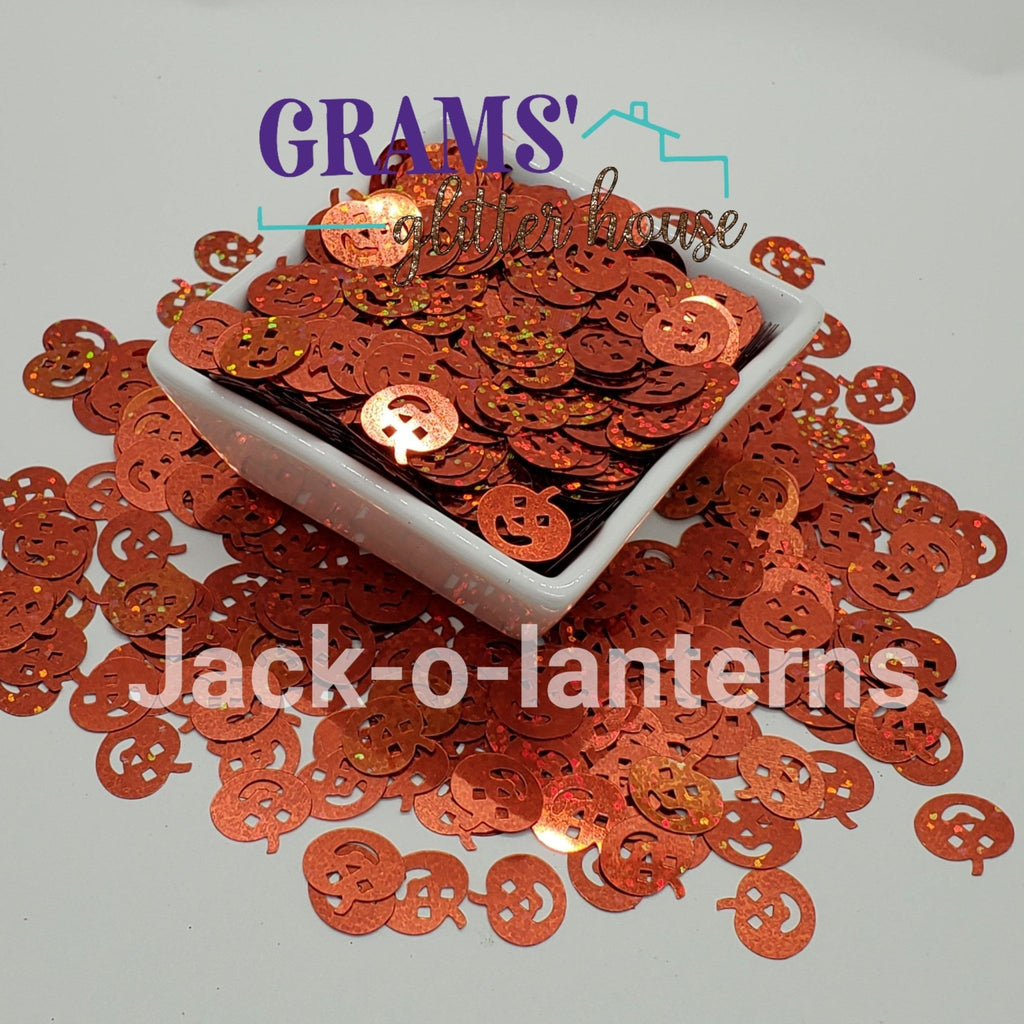 15 grams Grams' Glitter House Jack O'Lanterns Polyester Glitter