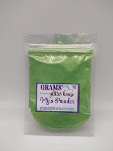 Lime 30 Grams' Glitter House Lime Mica Powder pigment