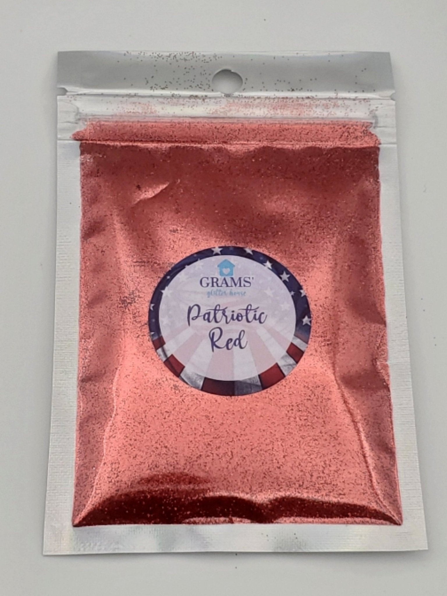 Grams' Glitter House Patriotic Red | USA RED | Flag Polyester Glitter