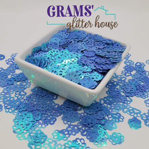 Blue 1/2 oz Grams' Glitter House Paw Prints Polyester Glitter