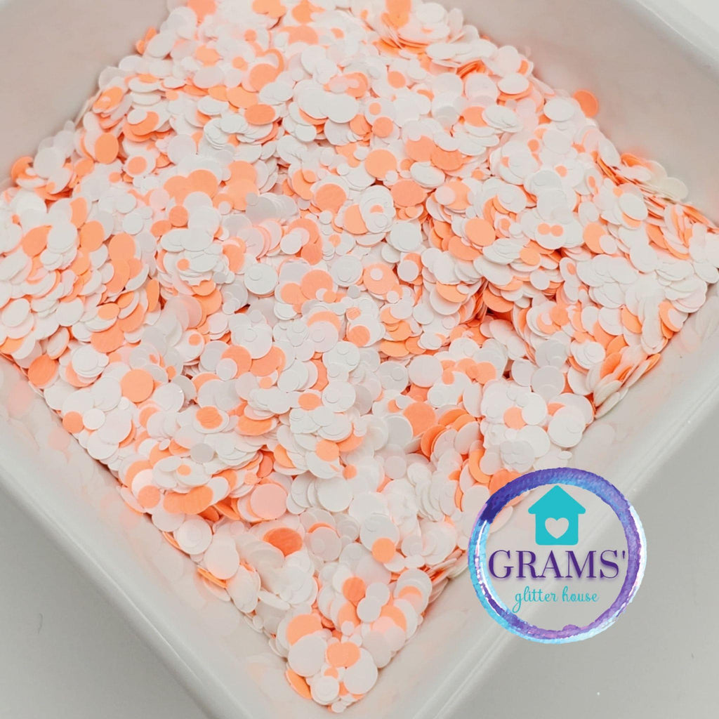 Grams' Glitter House Peaches & Cream Dots Polyester Glitter