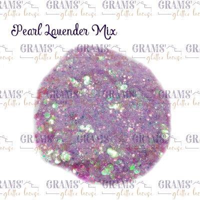 1oz Grams' Glitter House Pearl Lavender Mix Polyester Glitter