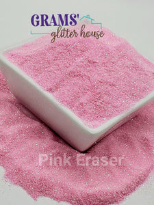 2oz Grams' Glitter House Pink Eraser | Fine Glitter Polyester Glitter