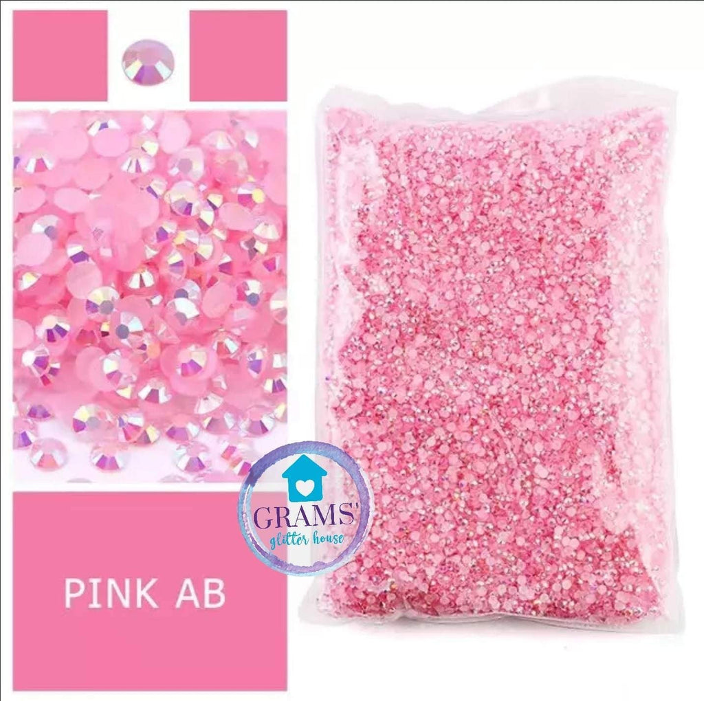 3mm Grams' Glitter House Pink Jelly Rhinestones - PRE-ORDER Rhinestones
