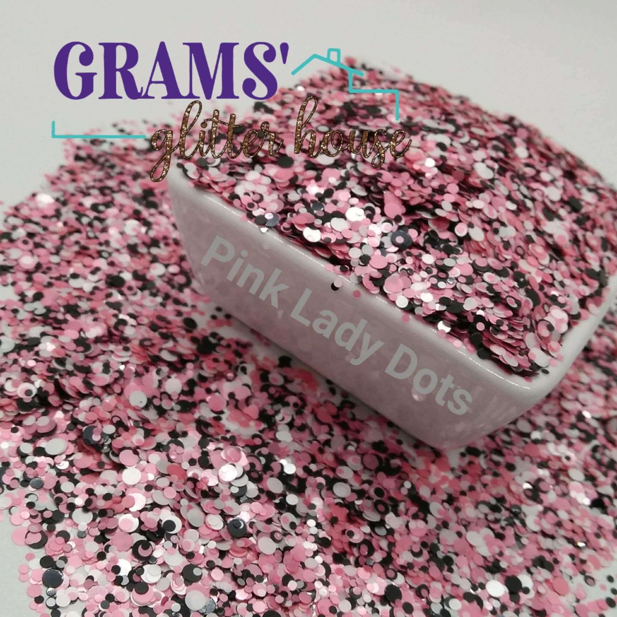Grams' Glitter House Pink Lady Dots Polyester Glitter