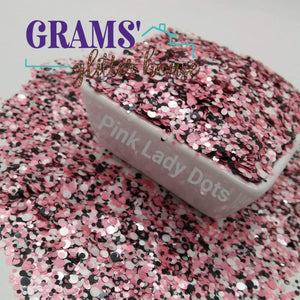 Grams' Glitter House Pink Lady Dots Polyester Glitter