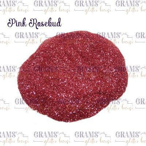 2oz Grams' Glitter House Pink Rosebud | Fine Glitter | Metallic Glitter Polyester Glitter