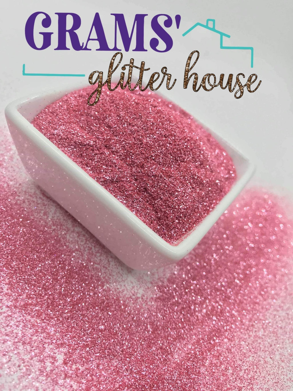 2 oz Grams' Glitter House Pink Taffy Polyester Glitter