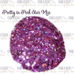 1oz Grams' Glitter House Pretty in Pink Star Mix Polyester Glitter