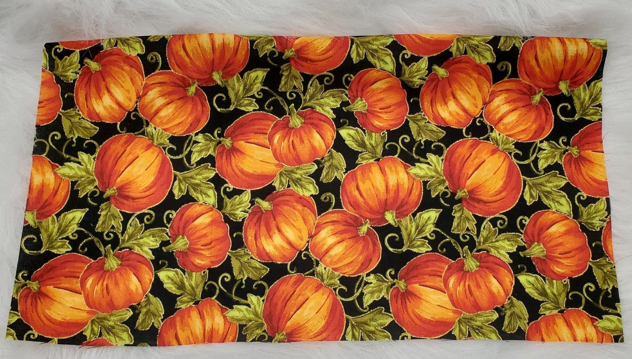 Grams' Glitter House Pumpkin Fabric Cut Fabric
