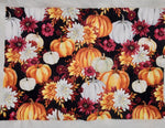 Grams' Glitter House Pumpkin & Flowers Fabric Cut Fabric