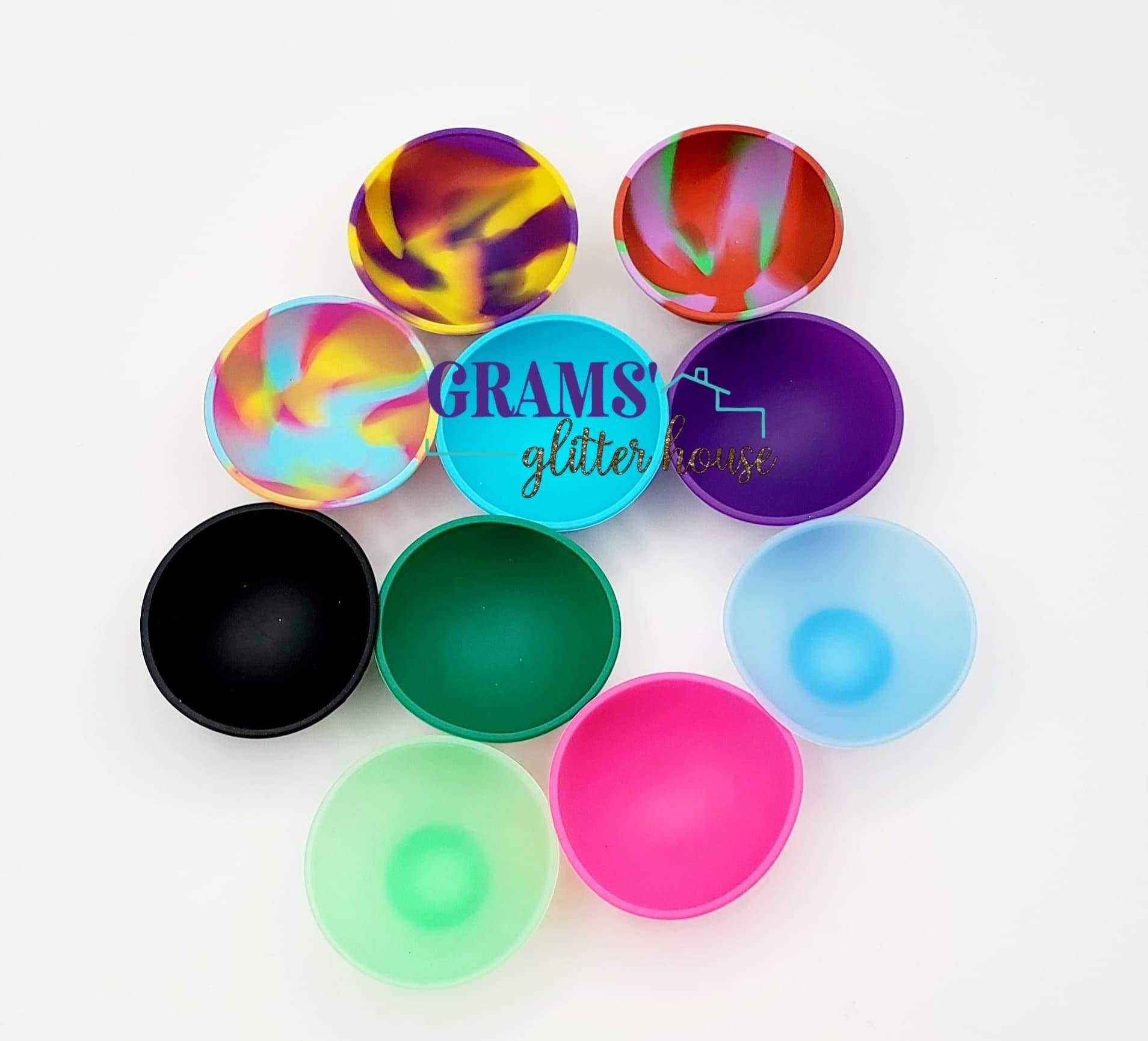 Set of 10 Grams' Glitter House Silicone Bowl Set Supplies