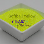 2oz Grams' Glitter House Softball Yellow Polyester Glitter