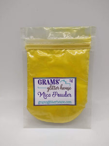 Softball Yellow 51 Grams' Glitter House Softball Yellow Mica Powder pigment