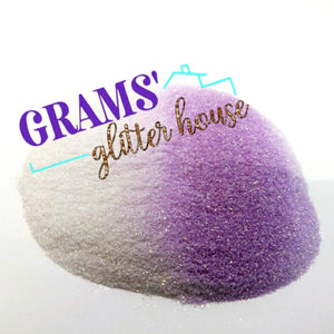 1/2 oz Grams' Glitter House UV White to Purple UV Polyester Glitter